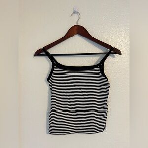 Uniqlo Black and White Striped Camisole